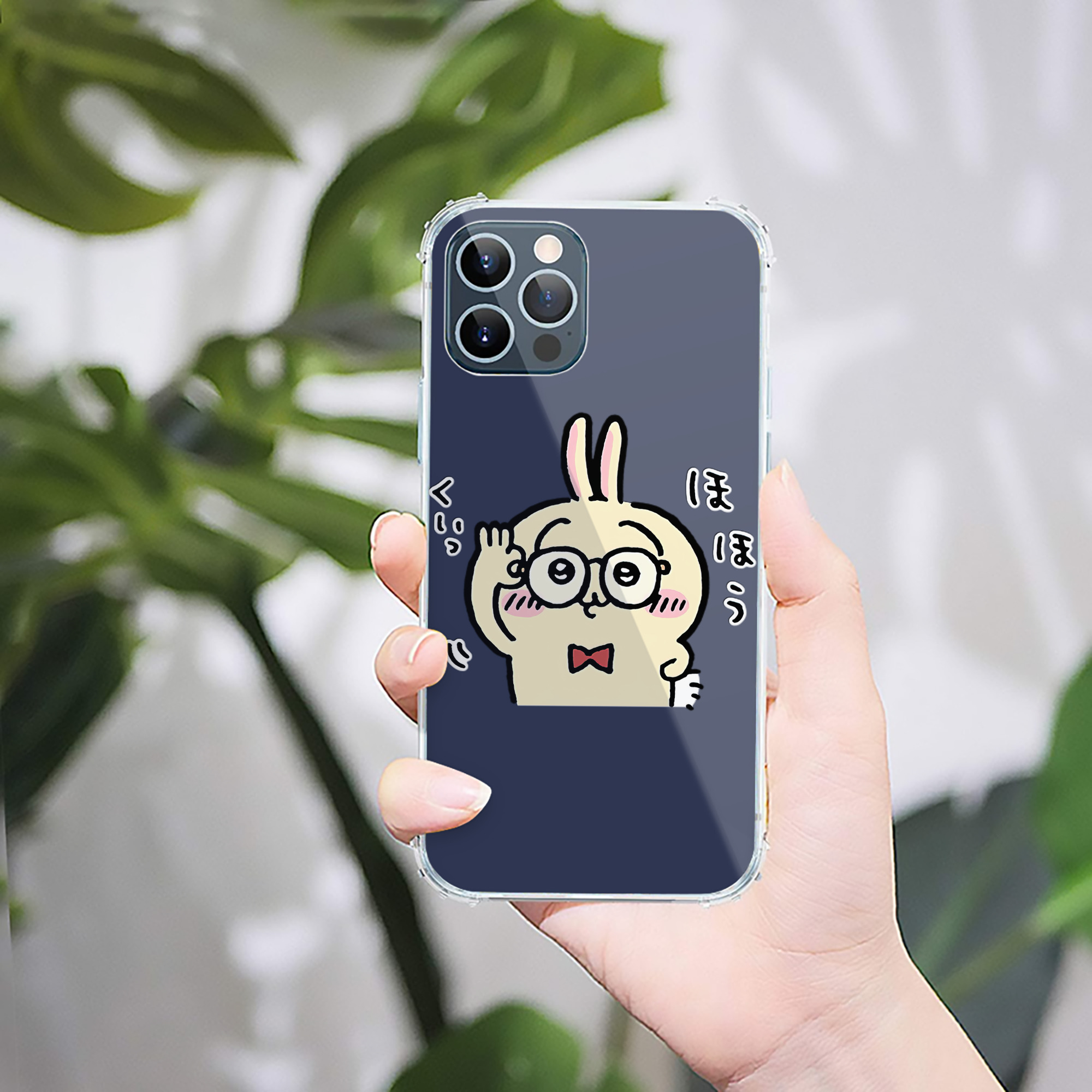 （画像用） ちいかわ うさぎ Chii-kawa usagi 【iPhone 12シリーズ対応】透明スマホケース（クリアソフトケース）